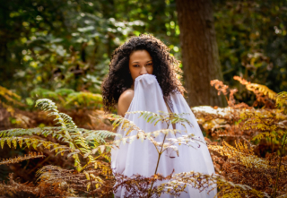 Autumn art fashion portrait.